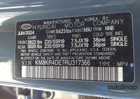 2024 Hyundai Ioniq 5 Limited z USA, uszkodzony, nr VIN KM8KR4DE7RU317366